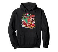 Natale Drago Slitta T-Rex Dinosauro Draghi Felpa con Cappuccio