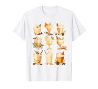 Natale Eggnog Cocktail Latte Lover Merry Xmas Vibes Maglietta