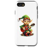 Natale elfo Ukulele Player Xmas Party Ukulelist Musica Custodia per iPhone SE (2020) / 7/8