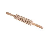 Natale fai da te in rilievo rotolamento, inciso go Mattarello Mattarello 3D con motivo floreale/animale Mattarello inciso in legno for Natale fatto in casa(Model3)