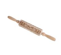 Natale fai da te in rilievo rotolamento, inciso go Mattarello Mattarello 3D con motivo floreale/animale Mattarello inciso in legno for Natale fatto in casa(Model4)