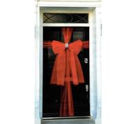 Natale Fai da Te Organza Porta Fiocco Con Strass Centrale - Rosso
