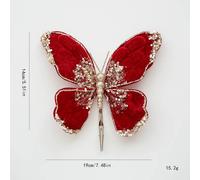 Natale Fascia Alta Panno Artificiale Farfalla Floreale Vacanza Decorazione Nuovo