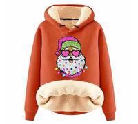 Natale Felpa Donna con Cappuccio, Natalizio Felpe Donna Oversize, Ugly Christmas Sweaters Natalizie Sweatshirt Funny con Motivo Natalizi Maglietta Ideale per Natalizi Feste E Regali