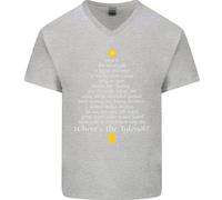 Natale Film Wheres The Tyrenol? Uomo Scollo A V Cotone T-Shirt