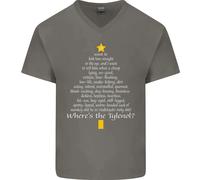 Natale Film Wheres The Tyrenol? Uomo Scollo A V Cotone T-Shirt