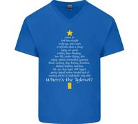 Natale Film Wheres The Tyrenol? Uomo Scollo A V Cotone T-Shirt