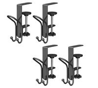 Natale Ganci per Ghirlande Caminetto, 4 Pezzi Ghirlanda Camino Verticale a Doppio Ganci Calze, Supporti Calze in Ferro Regolabili Senza Trapano, per Decorazione Natalizia Domestiche Feste e Vacanze