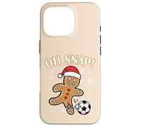 Natale Gingerbread Soccer Oh Snap Divertente Natale Ragazzi Bambino Uomini Custodia per iPhone 16 Pro
