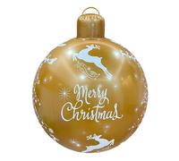 Natale gonfiabile, 61 x 47 cm, riutilizzabile, stagionale, Babbo Natale e | Grandi palline di Natale per esterni, per giardino, porta principale, parco, festival