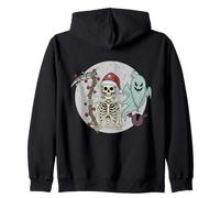 Natale Gotico Gothmas Accademia Cupa Scheletro Spettrale Felpa con Cappuccio