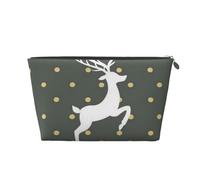 Natale gratis in oro e grigio, Borsa da toilette Borsa per trucco Borsa per cosmetici Borsa da toilette da viaggio portatile