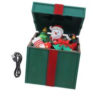 Natale Illuminato Music Boxes Builts In Carols Costruzione PC Due Alimentatori Per Camera Da Letto Ufficio Decorazione Natale Melodys Scatole luminose