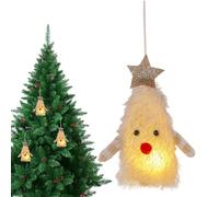 Natale illuminato, statuette di bambole luccicanti per feste e alberi, decorazione della casa natalizia per interni esterni mensola tavolo scrivania finestra porta camino