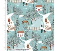 Natale in campagna di Victoria Louise tessuto 100% cotone largo 112 cm