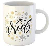 Natale In Francese: Auguri Joyeux Noel D'Oro E D'Argento Tazze Da Tè Novità Tazze Di Caffè Divertenti Tazza Colazione Regali Novità Per Fidanziati Colleghi Regali Di Compleanno 330Ml