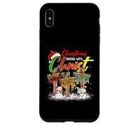 Natale inizia con Cristo Pupazzo di neve Cristiano Croce Gesù Custodia per iPhone XS Max