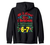Natale Insegnante Studente Smettila di Dire 67 Meme Felpa con Cappuccio