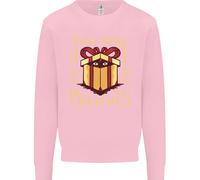 Natale Just Here For The Presents Divertente Bambini Felpa Maglione