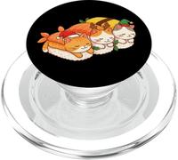 Natale Kawaii Gatti Carino Cappello di Babbo Natale Sushi Anime Giapponese PopSockets PopGrip per MagSafe