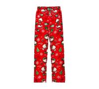 Natale Kitty Pigiama Pantaloni da Donna Pantaloni Lunghi del Pigiama di Flanella Warm Pigiama Donna Anime Comodo Pantaloni del Pigiama Invernale Pantaloni Comodi e Morbidi per Casa