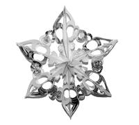 Natale Lamina Soffitto Decorazioni 2 Tono Bianco / Argento - 40cm Stella