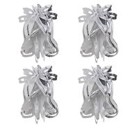 Natale Lamina Soffitto Decorazioni 2 Tono Bianco / Argento - Set 4 30cm Campane