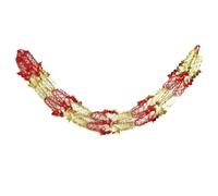 Natale Lamina Soffitto Decorazioni 2 Tono Oro Rosso 20cm X 1.5M 5 Pezzi Garland