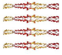 Natale Lamina Soffitto Decorazioni 2 Tono Rosso/Oro - 20cm X 2.7M Ghirlande X 4