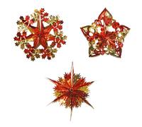 Natale Lamina Soffitto Decorazioni 2 Tono Rosso/Oro - Scelta Design