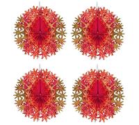 Natale Lamina Soffitto Decorazioni 2 Tono Rosso/Oro - Scelta Design