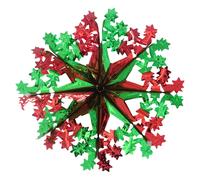 Natale Lamina Soffitto Decorazioni 2 Tono Verde / Red - 40cm Stella Fiocco di