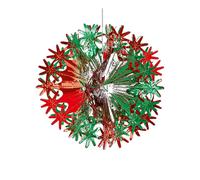 Natale Lamina Soffitto Decorazioni 2 Tono Verde/Rosso - 30cm Sfera