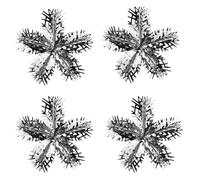 Natale Lamina Soffitto Decorazioni Argento - 40cm Starburst Fiocchi di Neve Set