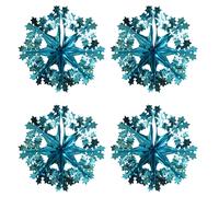 Natale Lamina Soffitto Decorazioni - Blu Ghiaccio 40cm Stella Fiocco Confezione