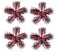 Natale Lamina Soffitto Decorazioni Rosa - Set 4 40cm Starburst Fiocchi di Neve