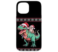 Natale Lontra Marina T-Rex Dinosauro Tyrannosaurus Rex Custodia per iPhone 15