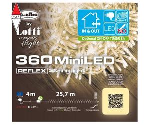 NATALE LOTTI CATENA XTLG 360 MINILED BIANCO CALDO 3MM