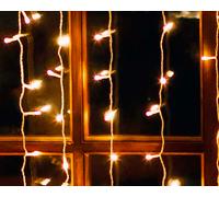 NATALE - LUCI TENDA 600LED L. CALDA 8 FUNZIONI L 6MT X H 3MT MAURER
