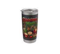 Natale Magia Santas Miscela Dolci Candy Pan di Zenzero Bicchiere termico in acciaio inox doppia parete