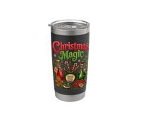 Natale Magia Santas Miscela Dolci Candy Pan di Zenzero Bicchiere termico in acciaio inox doppia parete