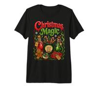 Natale Magia Santas Miscela Dolci Candy Pan di Zenzero Maglietta Premium