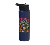 Natale Magia Santas Miscela Dolci Candy Pan di Zenzero Stainless Steel Insulated Water Bottle