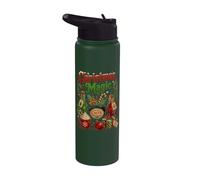Natale Magia Santas Miscela Dolci Candy Pan di Zenzero Stainless Steel Insulated Water Bottle