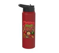 Natale Magia Santas Miscela Dolci Candy Pan di Zenzero Stainless Steel Insulated Water Bottle
