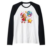 Natale Magico Bambino Che soffia Stelle Maglia con Maniche Raglan