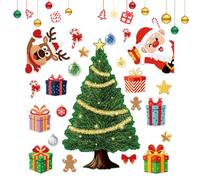 Natale magnetico per il frigorifero - Babbo Natale alce - Adesivi invernali Magnetici decorazioni natalizie | Per armadio aula ufficio appartamento ristorante dormitorio casale negozio