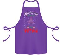 Natale Meglio Con Il Vino Divertente Grembiule In Cotone 100% Biologico