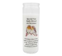 Natale Memorial Candela IN Un Bicchiere Barattolo Con Robins E Parole - Scelta