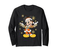 Natale Mickey Mouse Merry Christmas Gold Maglia a Manica